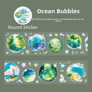 Transparent Waterproof Self-Adhesive Decorative Washi Tape