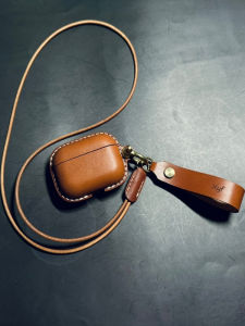 Handmade Double Layer Genuine Leather Protective Case for Airpods pro 3/2 Airpods 4 Original Cowhide Cover Apple Suitable