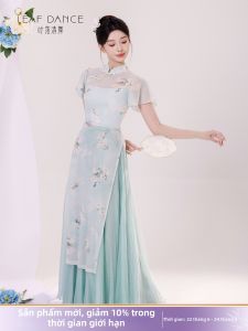 LEAF DANCE | Trang Phục Múa Cổ Điển Phong Cách Trung Quốc In Voan Chất Liệu Dày Mỏng Qipao