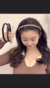 F4 Bando Kepang Elastis Lebar 1.2cm Bahan Kain Drill Warna Khaki Bando Korea Tipis BKK001