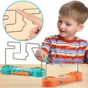 Children electric shock collision toy touch maze game party funny children kids learning
