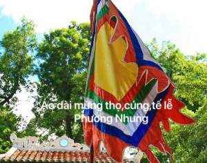 Cờ lễ hộicờ thầncờ ngũ sắc (2m-25m-3m-4m-5m)cắm treo nơi thờ tự -Không cán