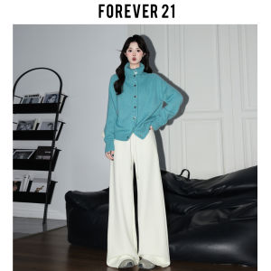 Forever 21 High Waist Wide Leg Casual Pants Womens Loose Fit Comfortable Long Trousers American Style Casual Trousers