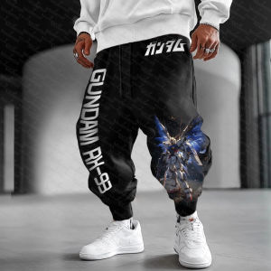 Bandai | GUNDAM RX 93 Anime Jogger Pants Men Women Black Loose Casual Streetwear Running Fitness Autumn Winter Sweatpants