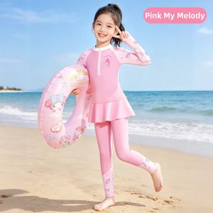 Disney | Long Sleeve Pants Split Style Childrens Swimwear UV Protection Quick Dry For Girls 8-12Yrs