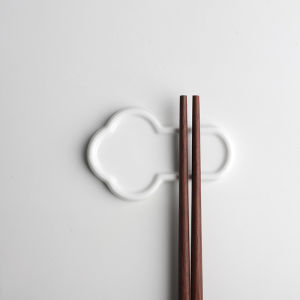 Pure White Creative Chopsticks Holder Spoon Rest Soup Spoon Bracket Dining Utensils One Layer Ceramic Chopsticks Stand