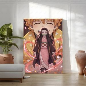 Bandai | Diamond Painting Japanese Anime Demon Slayer Diamond Mosaic Artwork Creative Handmade Home Office Decor Gift