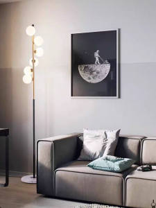 Modern American Simple round Ball Spiral Creative Bedroom Living Room Study Lamp Nightstand Lamps Nordic Style Floor Lamps