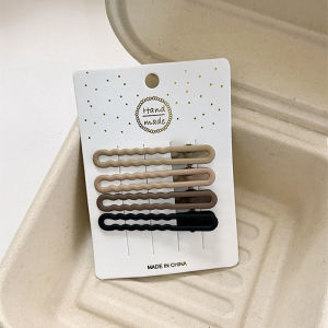 Makeup Seamless Barrettes Side Bang Clip 2023 New Arrival Duckbill Clip Word Hairpin Fall and Winter Clip Hairware Side Clip