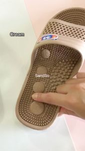 SandSo Q28 Polos Sandal Wanita Karet Kesehatan Rematik Terapi Pijat Selop Slide Slipper Anti Licin