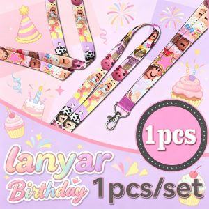 Robloxed Lanyard Cartoon Pattern for Reusable Events Festival Celebrations Decorative Style Birthday Party Gift Supply Set