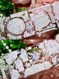 Elegant Floral Paper Tape by Shine Studio Light Touch Linen Handmade Notebook Adhesive Tape Pet Theme Small Accessories