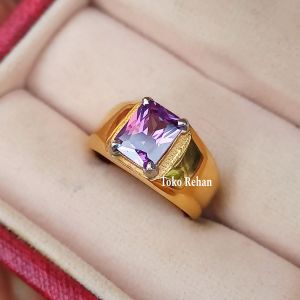 Cincin Batu Kecubung Minimalis