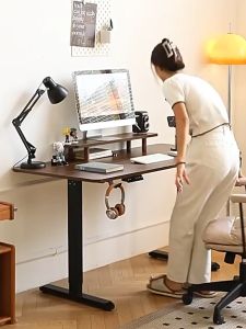 GMshop Smart Desk Standing Gaming Table Study Working Home Office Table Study Desk Height Adjustable