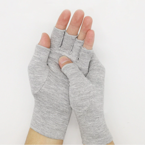 Premium Bamboo Arthritis Gloves 1Pair Compressive Fingerless Design Breathable Fabric for Women Men Pain Relief