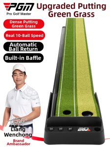 PGM GOLF | Indoor Golf Putting Trainer Mini Green Mat for Home and Office Use