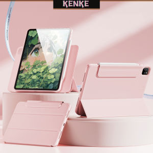 Kenke Vỏ Ốp ipad Acrylic có thể tháo rời trong suốt Vỏ ốp iPad Pro 12.9 inch(2020/2021/2022)pro 11 trường hợp ipad 9th Gen 8th 7th trường hợp ipad không khí 5th Gen Air 4 trường hợp có thể được sử dụng như một vỏ đơn với 360 độ xoay hỗ trợ
