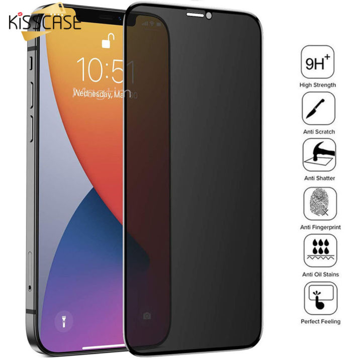 KISSCASE 3/2/1 Pieces Privacy Screen Protectors Films For iPhone 15 Pro