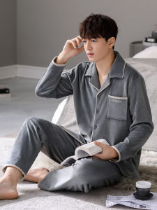 JIALEFEN | Warm Thick Mens Sleepwear Flannel Coral Fleece