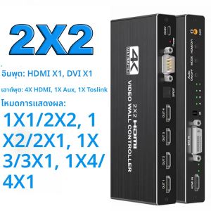 4K HDMI Video Wall Controller 3X3/2X3/2X2 วิดีโอโปรเซสเซอร์ HDMI Multi Video หน้าจอโปรเซสเซอร์ Splicer HDMI Wall