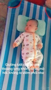 Giường lưới cho bé sơ sinh mầm non - không có cây cong - đóng thùng - KHÁCH TỰ RÁP