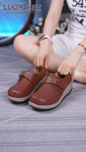 Wedge Shoes for Women PU Leather loafers Flat Shoes Elegant Boat Shoes Topsider Loafer Slip On Shoes