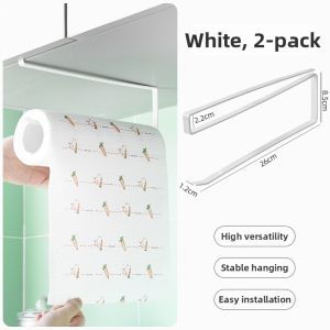 No Drilling Paper Towel and Plastic Wrap Hanger Shelf