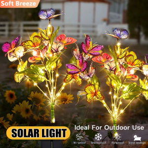 Solar Light Solar Simulated Butterfly Flower Light Outdoor Waterproof Solar Light Solar Outdoor Decorative