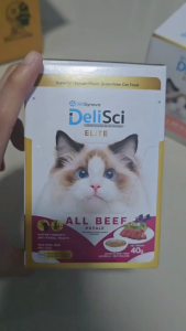 DeliSci Elite All Beef Royale 40g x 12 pouch อาหารเปียก สูตร เนื้อวัว  40g x 12 pouch