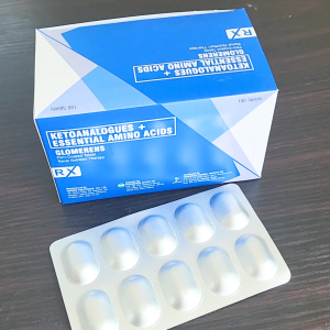 Glomerens Film-Coated Tablets for Renal Nutrition Therapy with Ketanalogue and Essential Amino Acids.