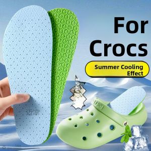FASHEHAN | Ice Sensation Breathable Shoe Inserts Men Women Style Crocs Special Summer Coolness Ice Silk Cushioning Insoles For Hole Shoes