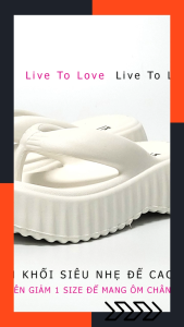 Dép Nữ Xỏ Ngón Đúc Liền Khối Siêu Nhẹ Đế Cao 5cm Hù Kiệt - Hàng Chính Hãng - HK3135