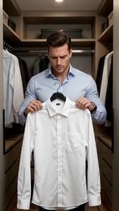 Áo Sơ Mi Nam Đen Phối Màu Tay Dài Phong Cách Đường Phố Lịch Sự Công Sở Chất Liệu Polyester Co Giãn Cổ Điển.