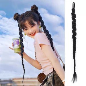 Tóc Giả Tết Bím Dài Kiểu Đuôi Ngựa - Bím Tóc Dài 70cm (giá 1 bên) QiQiShop