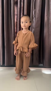 One Set Anak Perempuan Usia 2-3 Tahun 6-7 Tahun Bahan Crinkle Airflow Premium