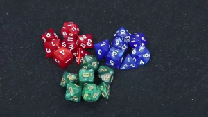 7PCS Colorful Dice Set – Two-Color/Rainbow Glitter for D&D/Tabletop Games