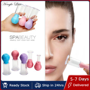 Hengfa Lina Facial Massage Cups Rubber Vacuum Cupping Skin Lifting Anti Cellulite Massager for Face Body Cups PVC Skin Scraping Therapy Jar