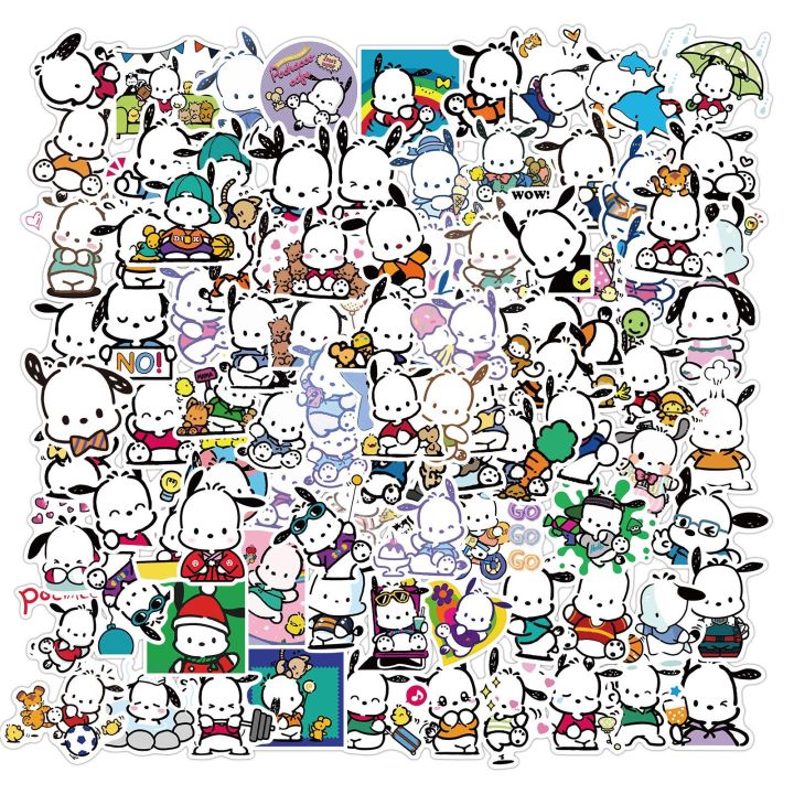 100pcs Pochacco Stickers Pack Guitar Skateboard DIY Stickers Waterproof ...