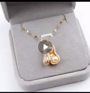 Kalung Titanium Wanita Anti Karat Selamanya / Kalung Wanita Liontin Kacang Model Terbaru / Kalung Titanium Terbaru 2022