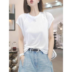 Comfortable Summer Breathable Ice Silk White Short Sleeve Tee