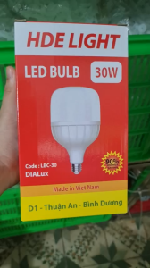 ĐÈN LED BULB HDE LIGHT 20W/30W ÁNH SÁNG TRẮNG