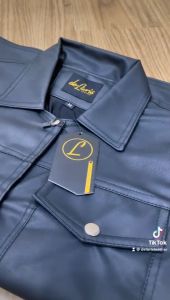 (TERBARU 2022) Jaket Kulit Pria Model Kerah Jeans