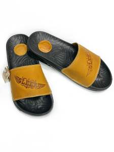 Sandal kulit slip on selop pria elegan