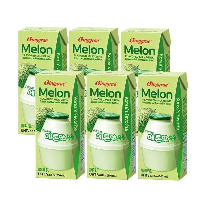 Binggrae Melon Flavored Milk Drink 200ml 5+1 Lazada PH