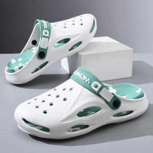 Casual Mens Summer 2024 Hole Shoe Trendy Slip-On Sandals Outdoor Anti-Slip Wear-Resistant Beach Shoes Comfortable Sensation