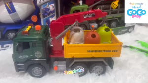 🌈ของเล่นเด็ก รถของเล่น รถยก รถก่อสร้าง รถยกถังขยะ รถอัตโนมัติ รถยกถังขยะอเมริกา ของเล่นเสริมพัฒนาการ WY1117A