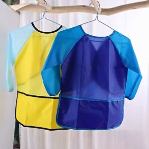 Portable Children Apron Art Long Sleeve Kids Bib Painting Apron School DIY Clothes Baby Paint Child