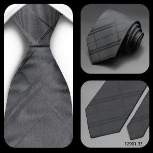 Luxury Black Colors 8CM Mens Necktie Paisley Striped Jacquard Cravat Business Ties For Man