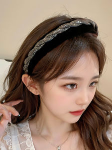 ใหม่ 2024 ขอบกว้างความดัน Hairband สําหรับผู้หญิงข้าวสีม่วงยี่ห้อ Retro สไตล์ Non-Tessellated ผ้าอุปกรณ์เสริมผม