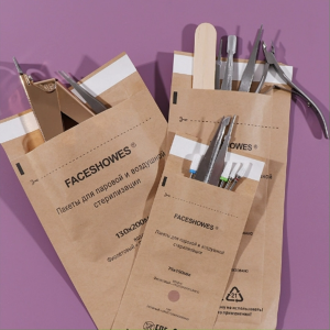 Paper self sealing disinfection bag Disposable cowhide self sealing bag disinfection bag high-temperature dry heat nail disinfection bag high-temperature cowhide